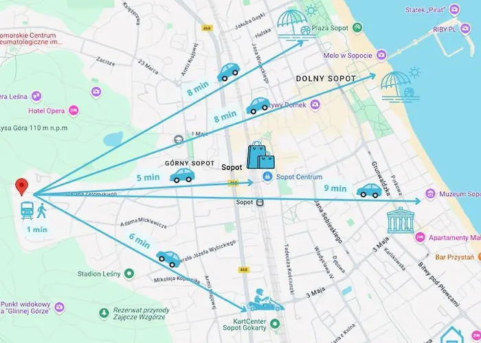 Deer - 5 Minutes To Molo & Seaside Homestay Sopot